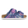 Sandalo denim e strass