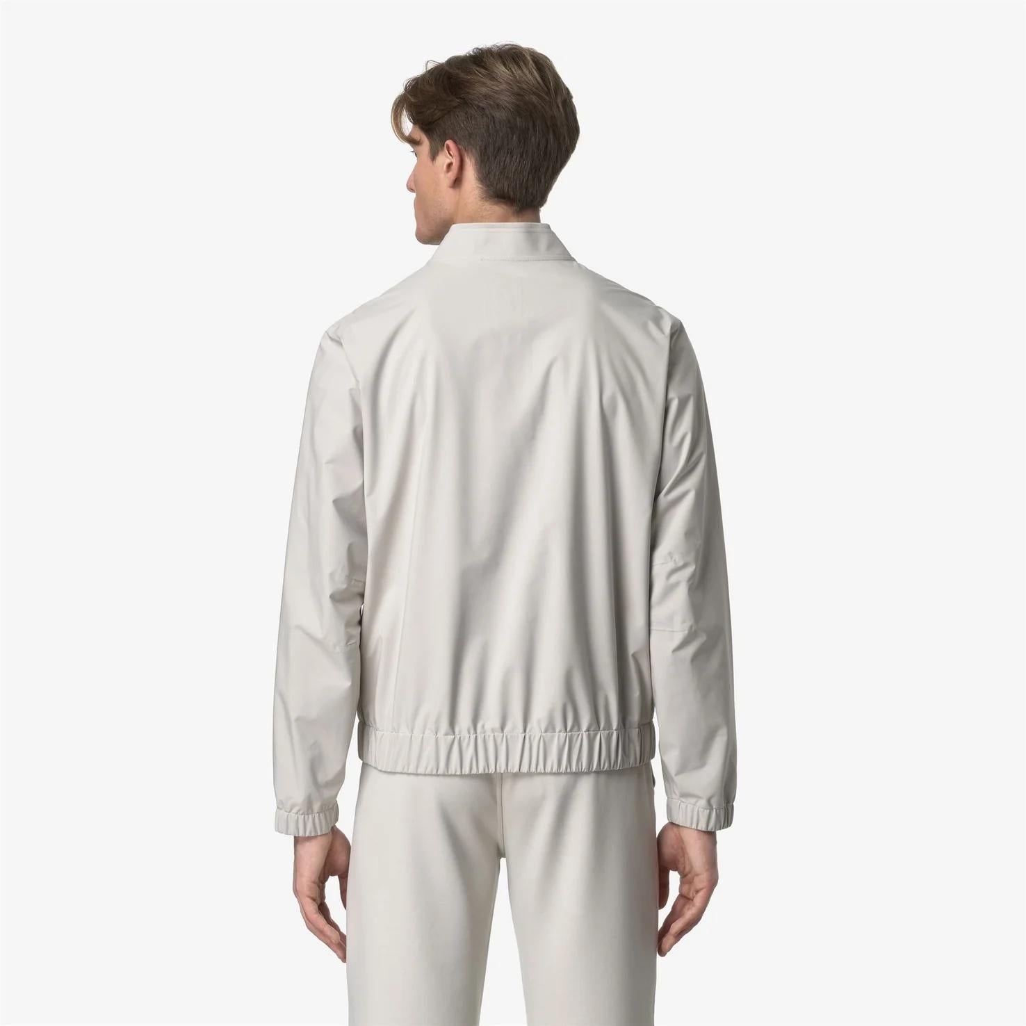 Giacca impermeabile slim fit da uomo beige per condizioni meteorologiche variabili K51376W 634 K-WAY 