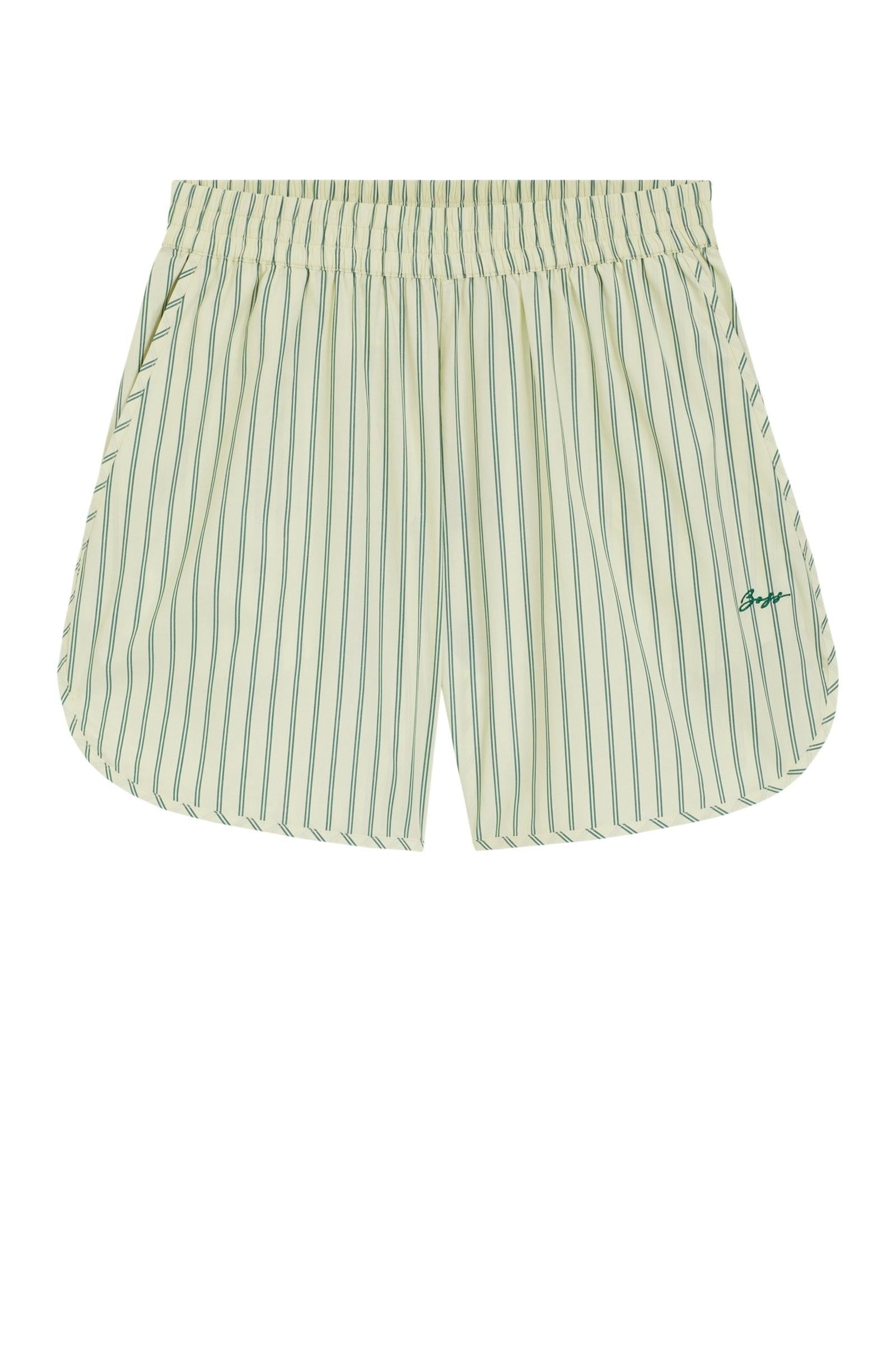 Shorts con righe verticali in popeline di cotone 50559232 982 BOSS 