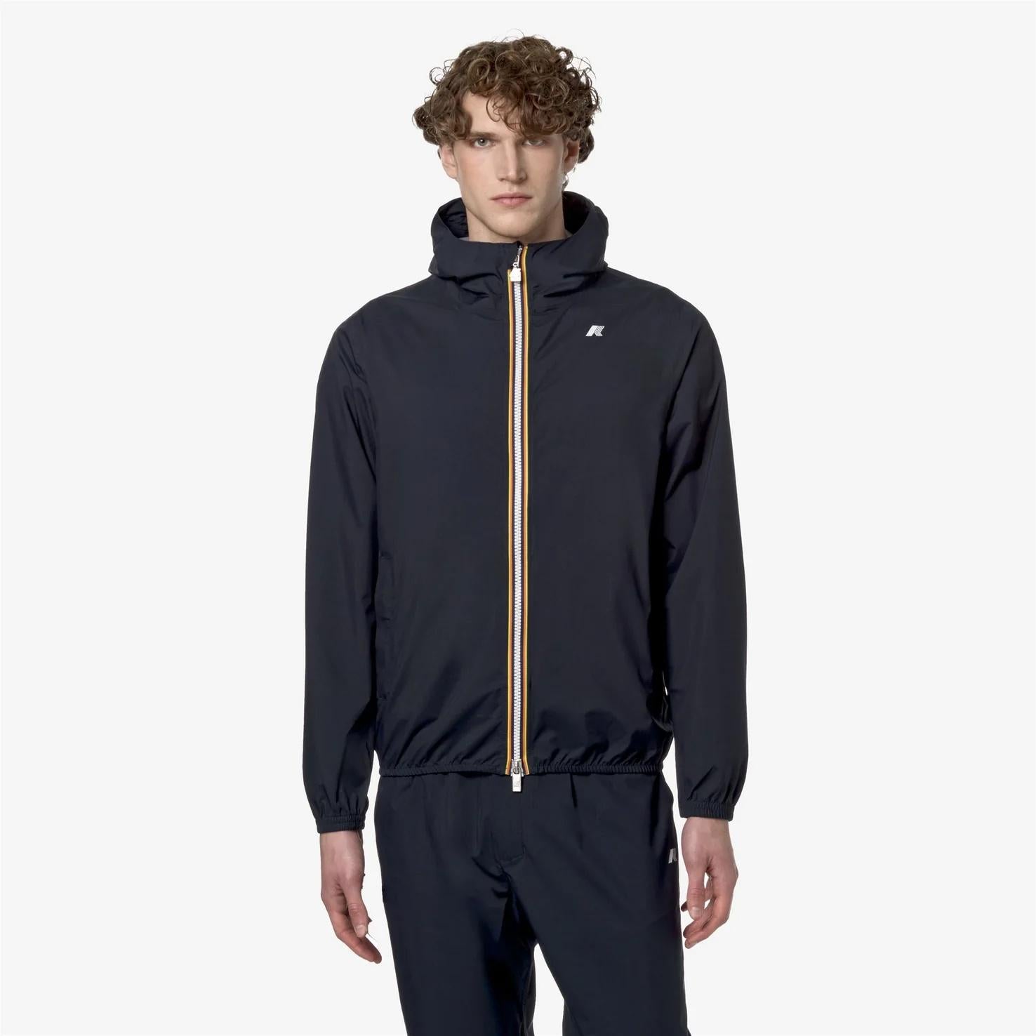 Giacca impermeabile da uomo slim fit blu per condizioni meteorologiche variabili K5127QW K89 K-WAY 