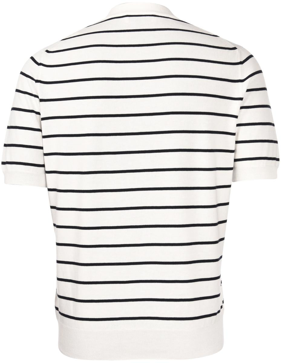 T-shirt in maglia a righe bianco blu  57192/18046 005 GRAN SASSO 