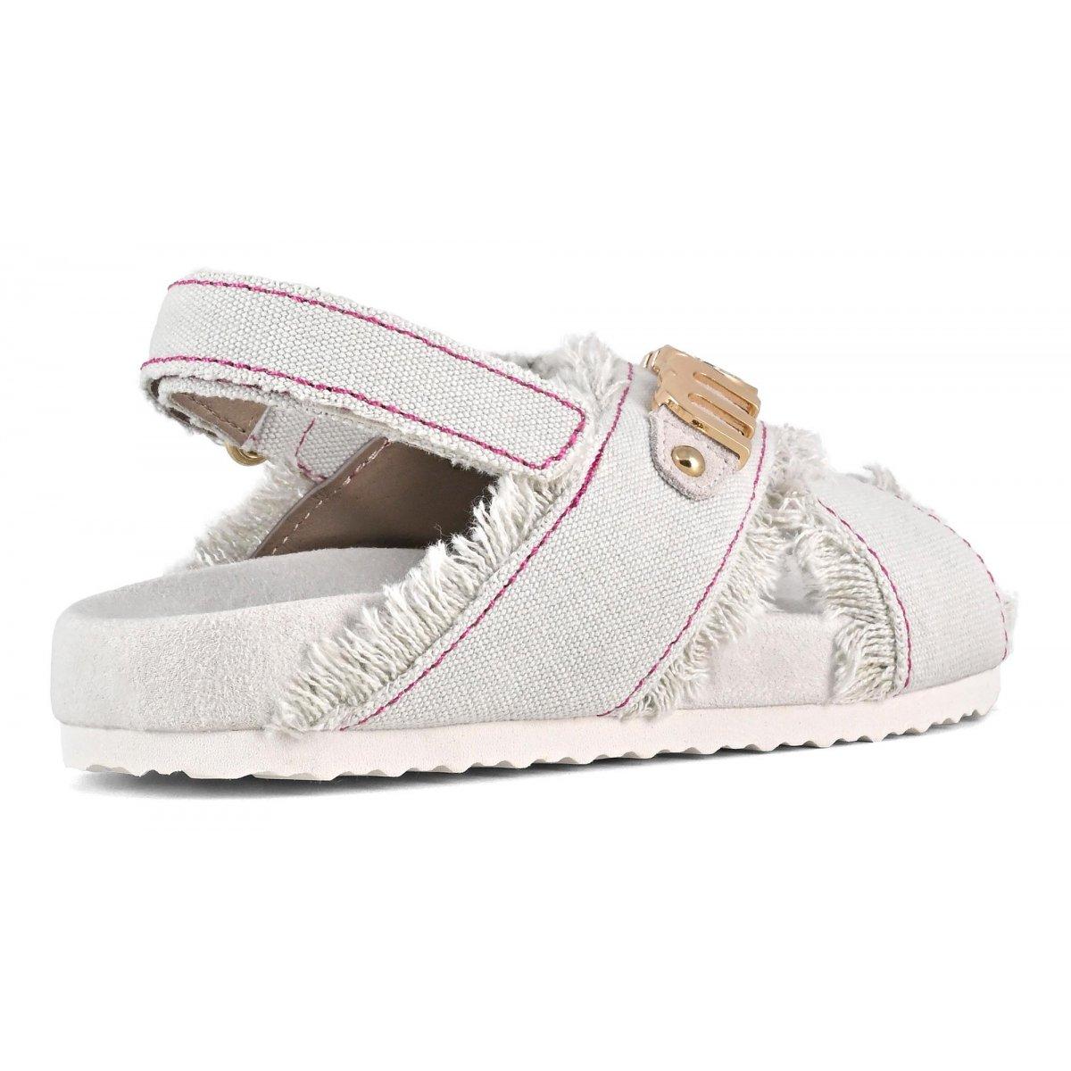 Bio sandal kid recycled canvas MUSK631002K RWBEI MOU 