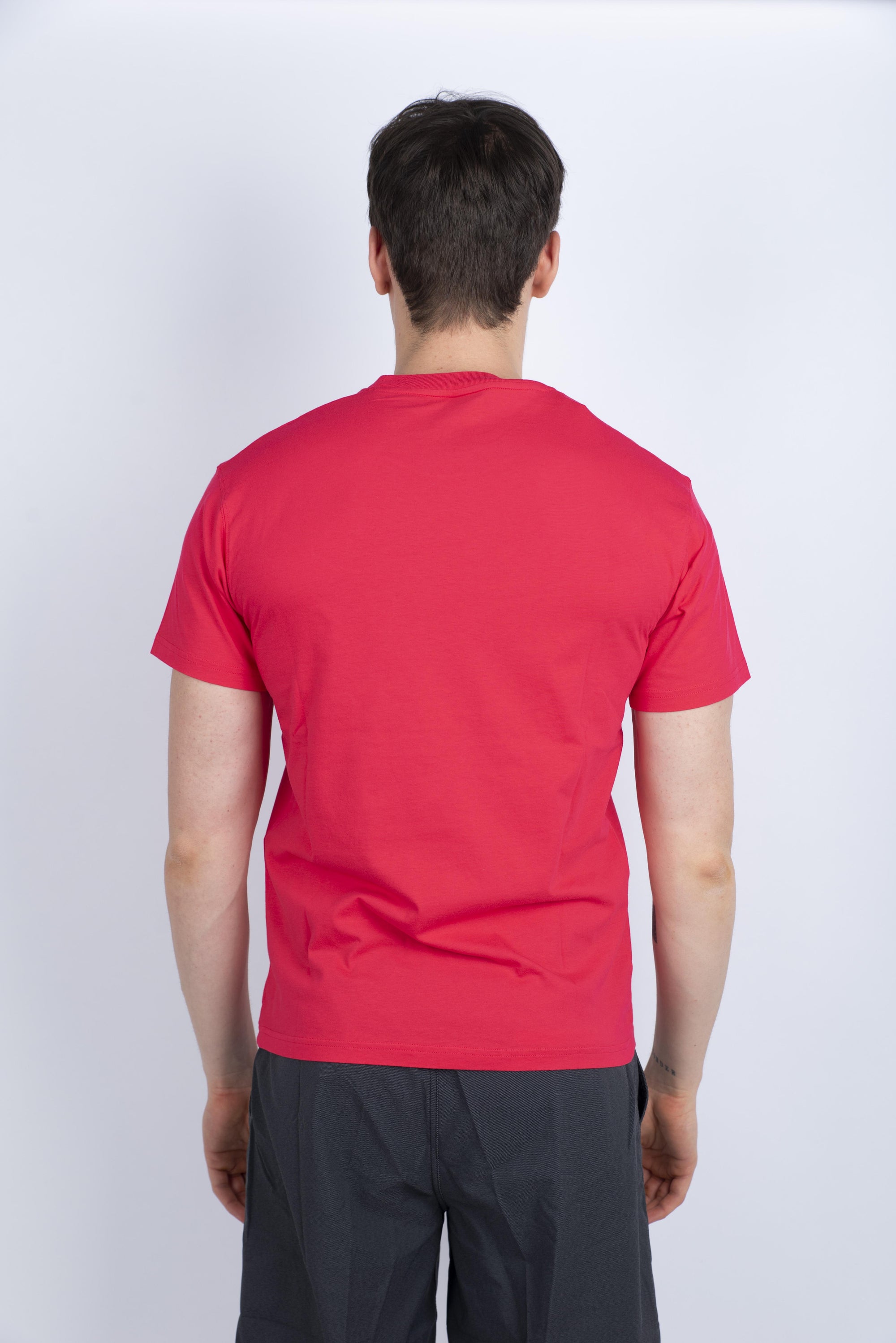 T-shirt girocollo con logo rossa M129TEJ78OT A6400 SUNDEK 