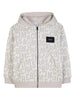 Multicolor sweatshirt with all-over logo print