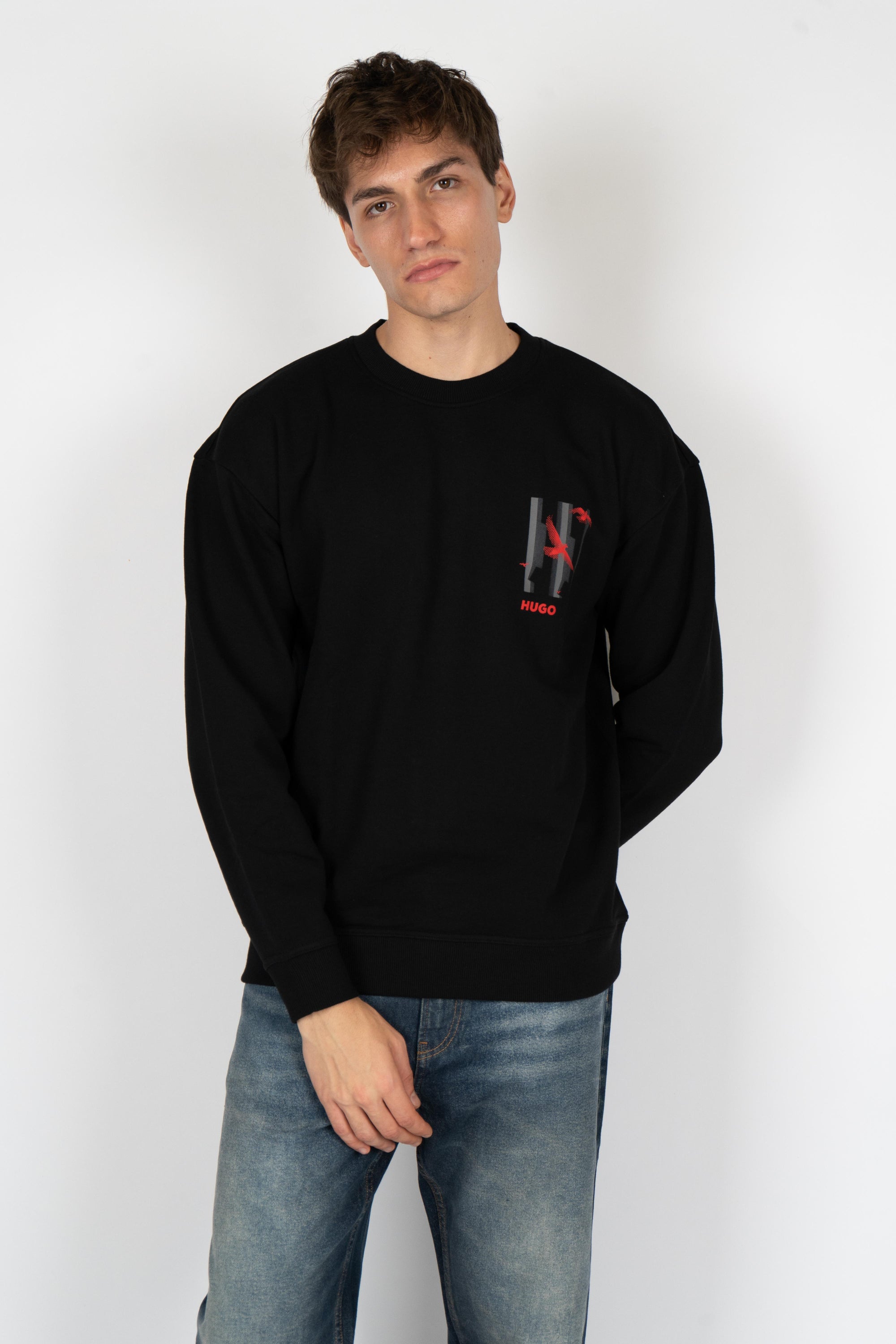 Felpa con grafica con uccelli 50544533 001 HUGO 