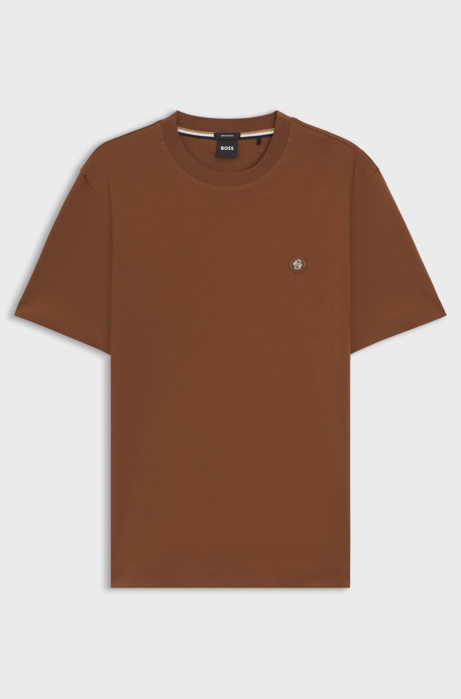 T-shirt regular fit in cotone con monogramma Double B 50520298 217 BOSS 