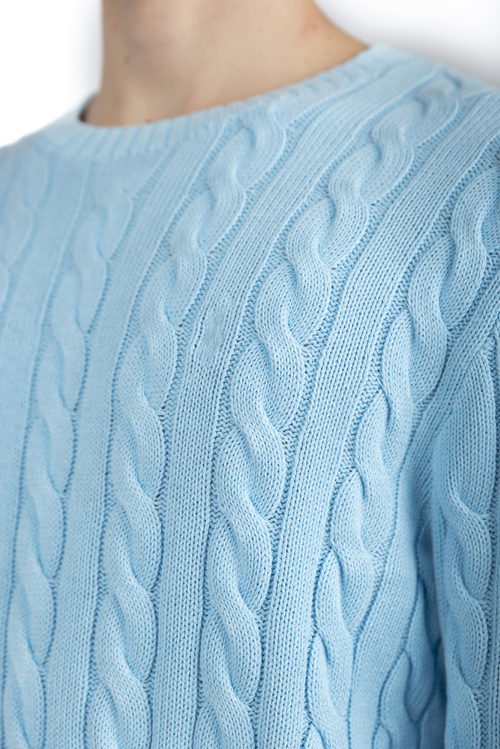 Maglia in cotone a tintura minerale cielo  710965867 005 POLO RALPH LAUREN 