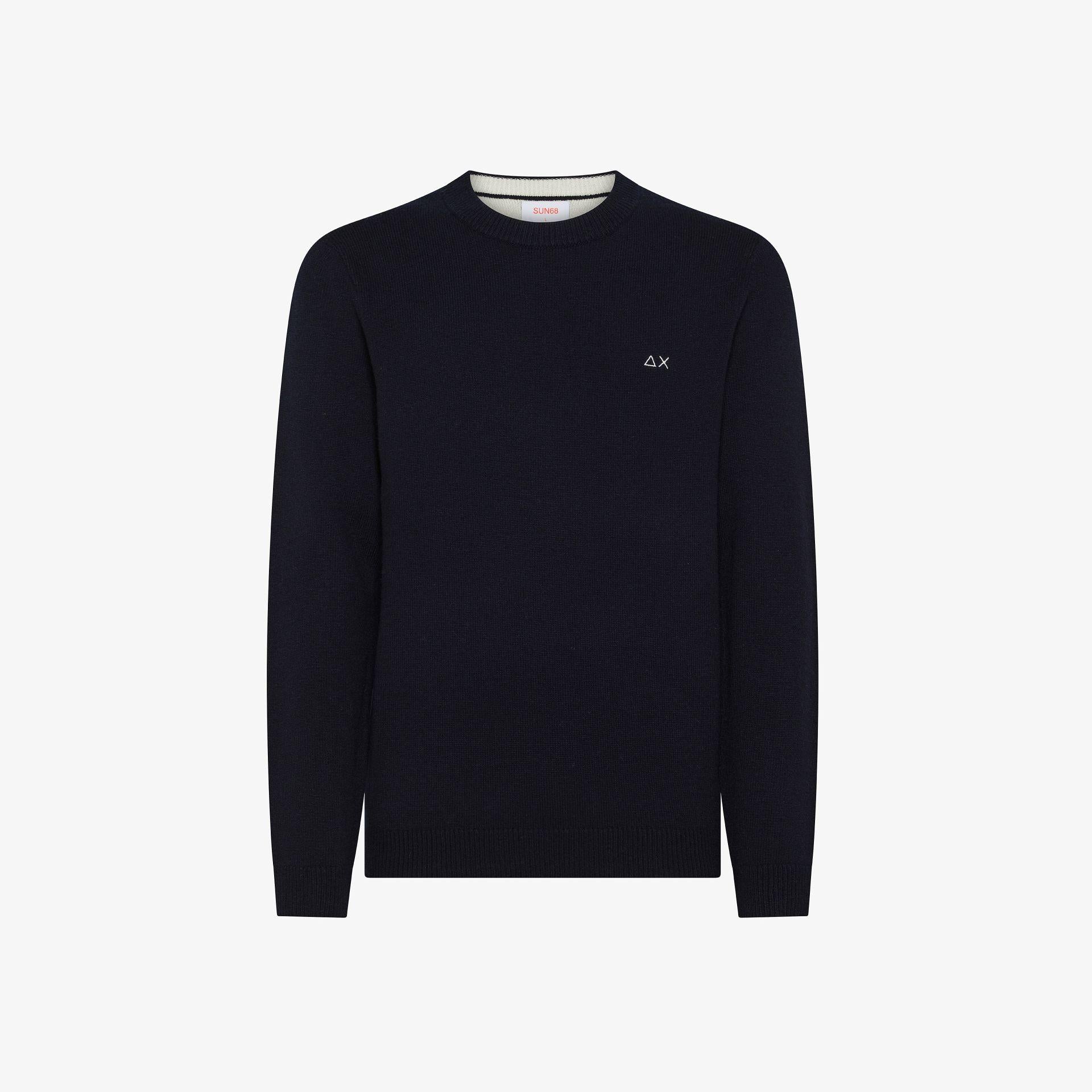 Maglia girocollo in lana e cashmere K45110 07 SUN68 