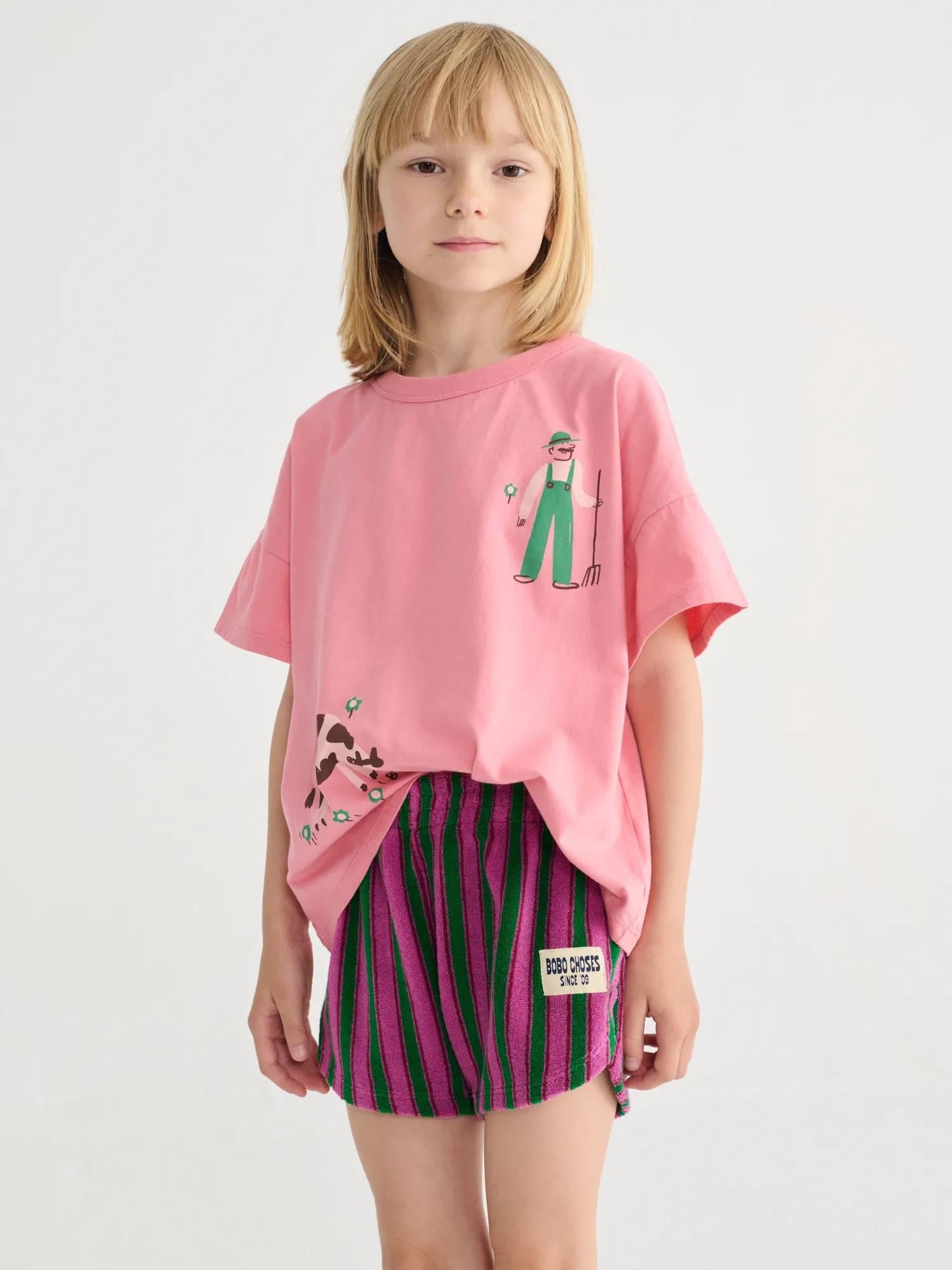 Shorts terry cloth a righe B126AC056 511 BOBO CHOSES 