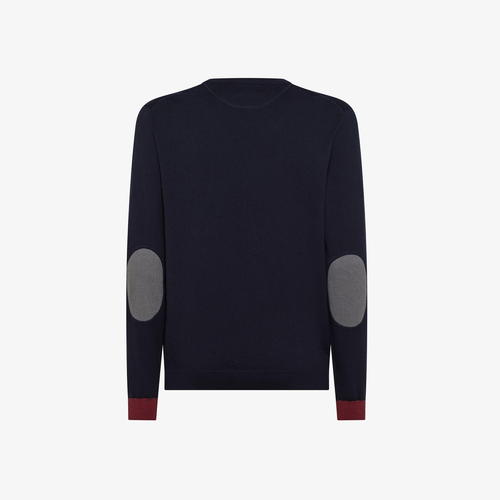 Maglia in lana e cotone con patch K45143 07 SUN68 