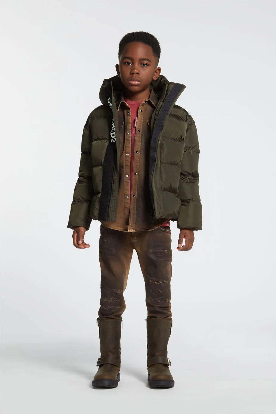 Giubbotto corto con cappuccio DQ1090D00BN DQ518 DSQUARED2 