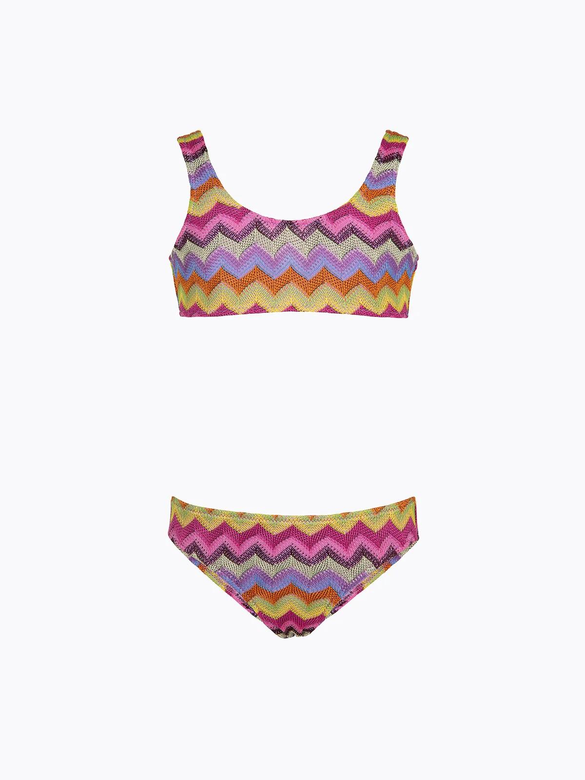 Bikini Bambina F**K Top con Slip Fisso Multicolor FJ26SG0611 MC F**K 