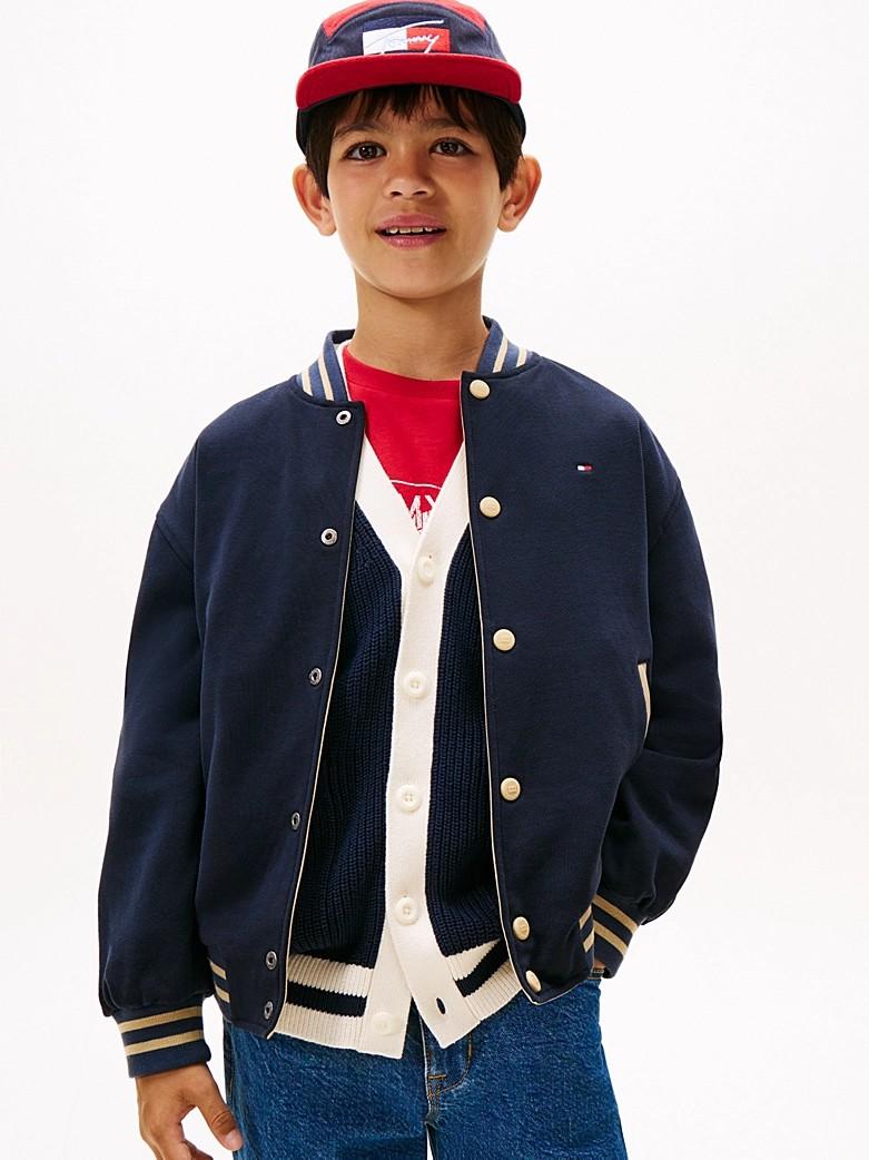 Bomber relaxed fit reversibile con logo KB0KB09740T C1G TOMMY HILFIGER 