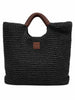 Borsa in paper straw nera