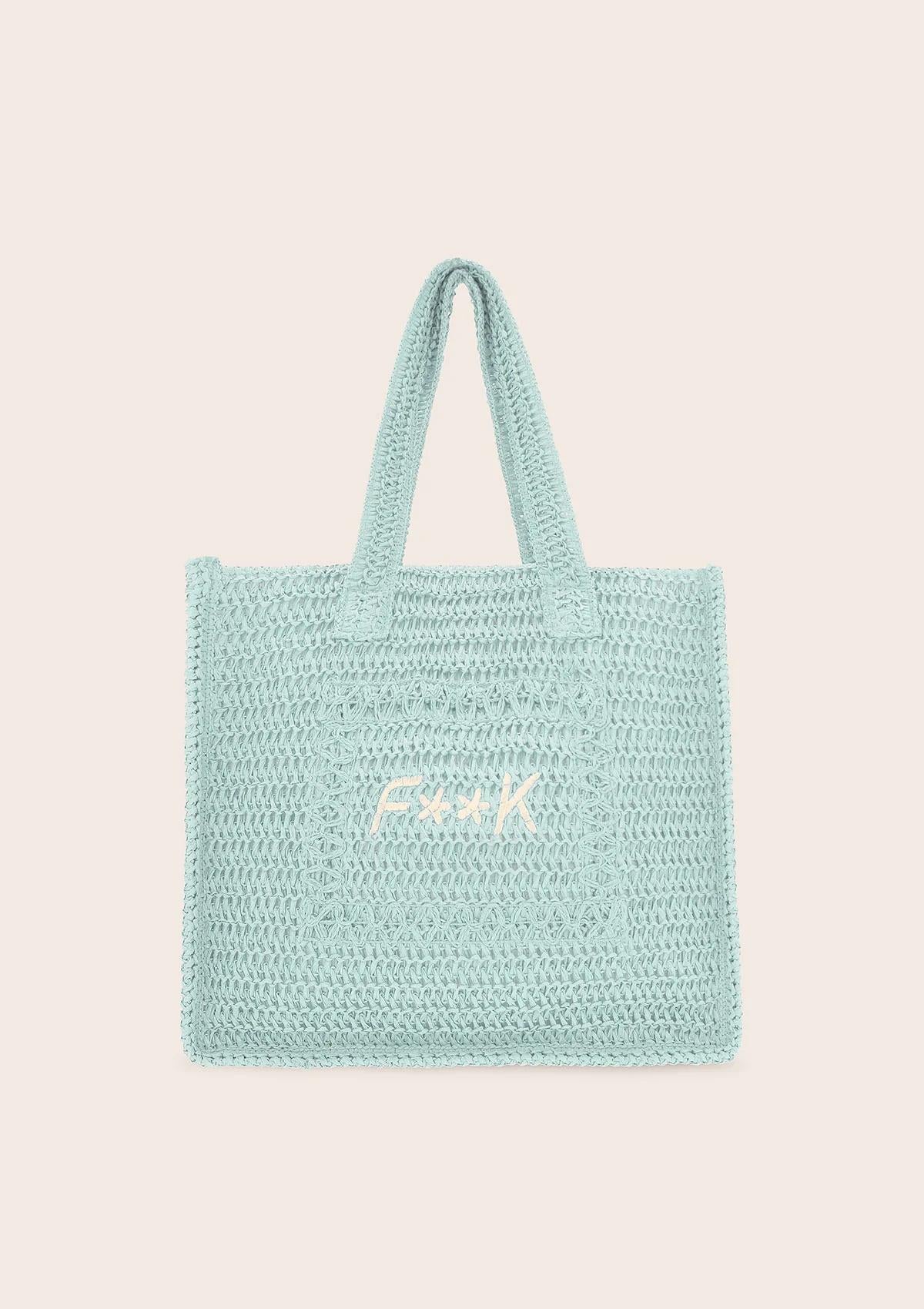 Tote Summer Bag Verde Acqua A055 AQ F**K 