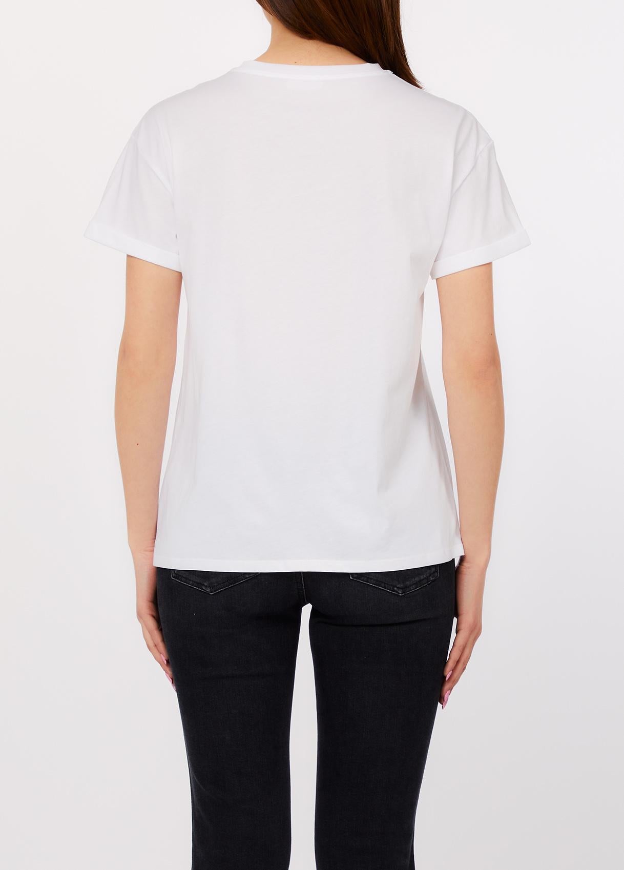 T-shirt con tasca gioiello WA6372JS923 P9333 LIU JO WHITE1 