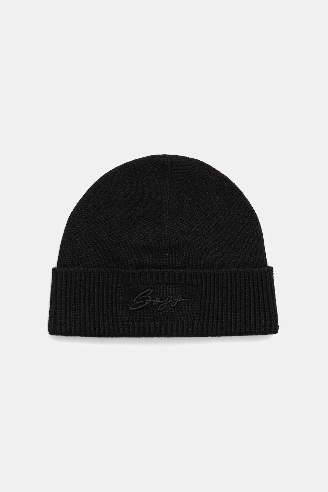 Berretto in maglia con logo ricamato 50558673 001 BOSS ACCESSORIES 