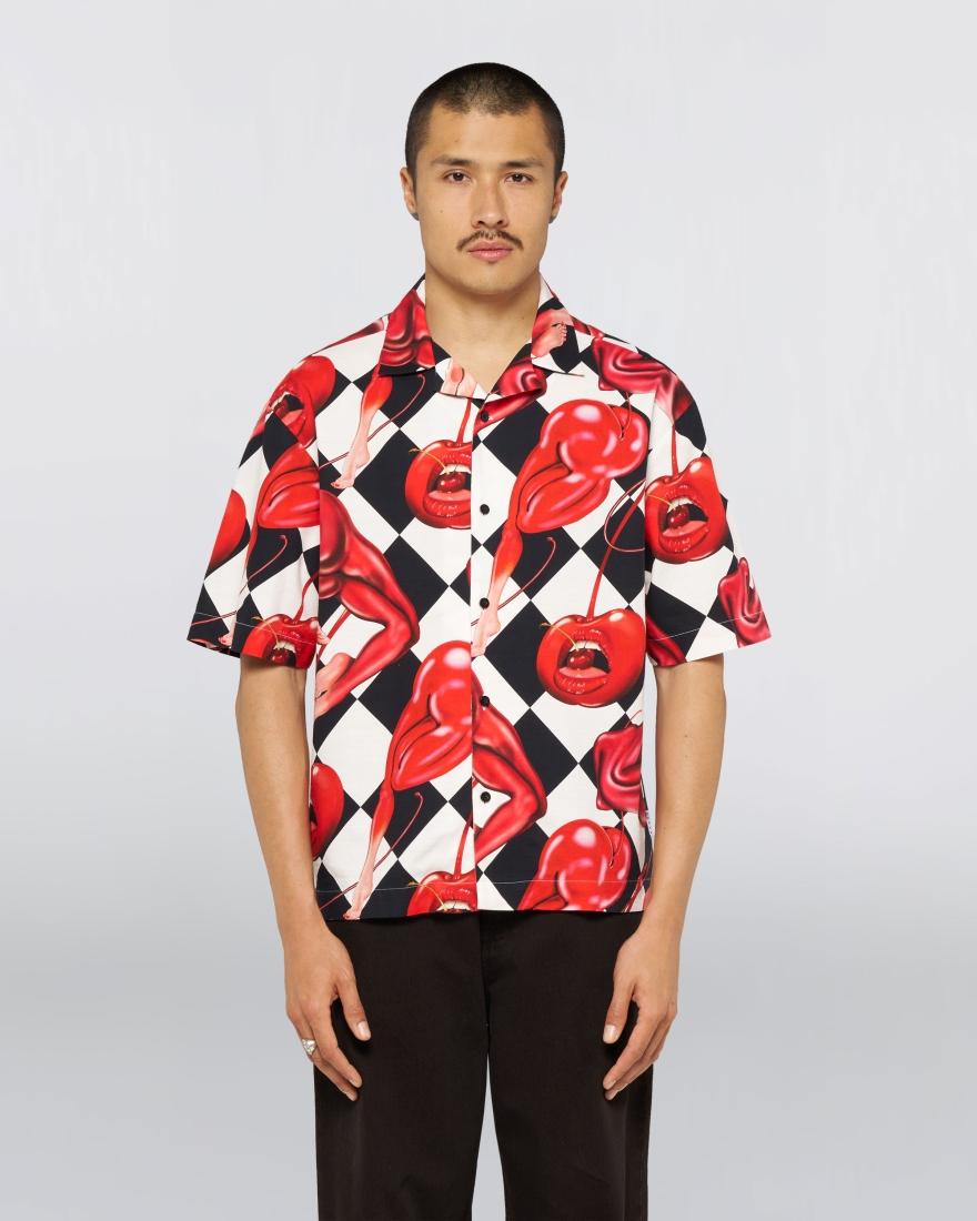 Miki kim cherry shirt ss I036558 0867 EDWIN 