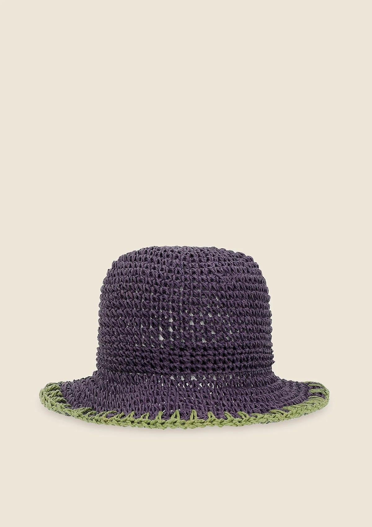 Cappello con logo viola MA25A025 PR ME FUI 
